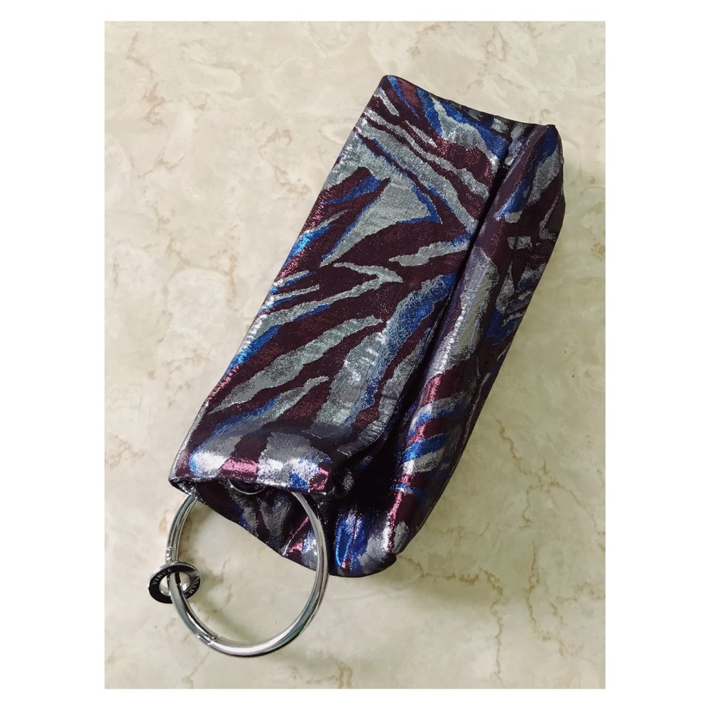 Vince Camuto Metallic Zebra Clutch Bag